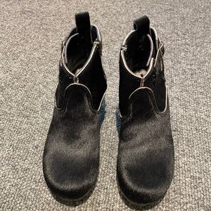 No. 6 Black pony clog boots NWOB SOLD OUT!!